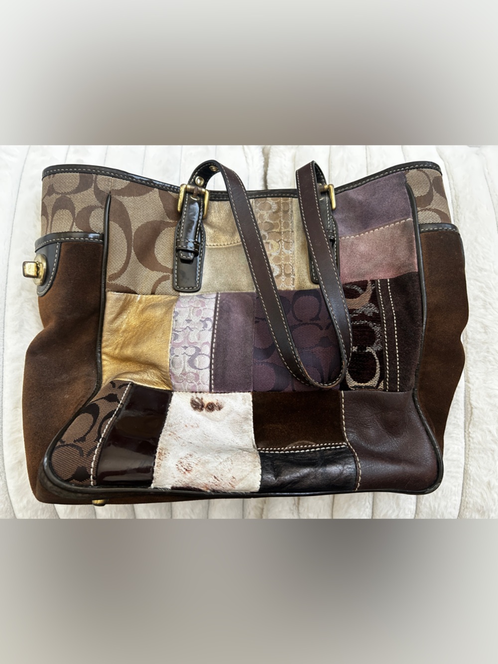 Y2K  Vintage Coach Patchwork bag.